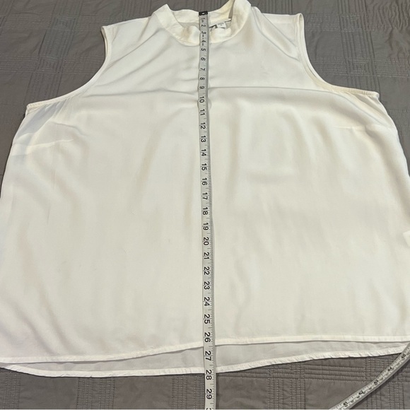 J Jill Womens XL White High Neck Sleeveless Top Lightweight Shirt - Picture 6 of 9